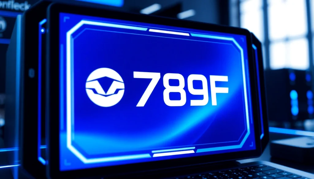 789F branded digital interface demonstrating cutting-edge online gaming platform with vibrant visuals and modern design for user engagement.