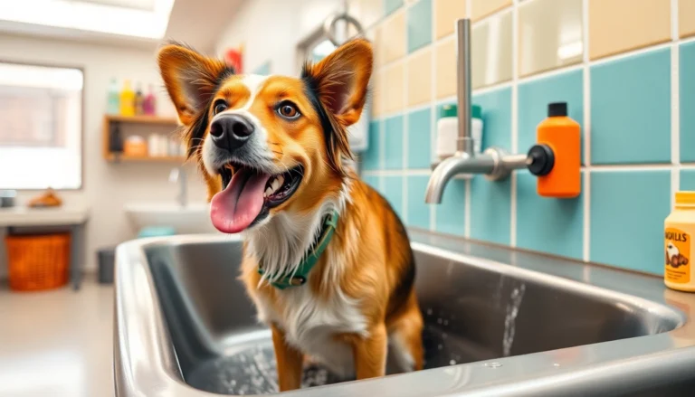 Wash your dog near me at a self-service station with all supplies included.