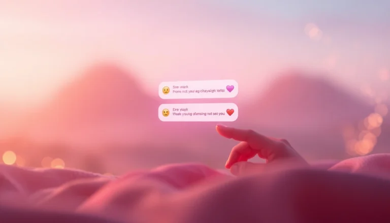 An intimate AI chat interface with a glowing chat window and soft pastel colors.