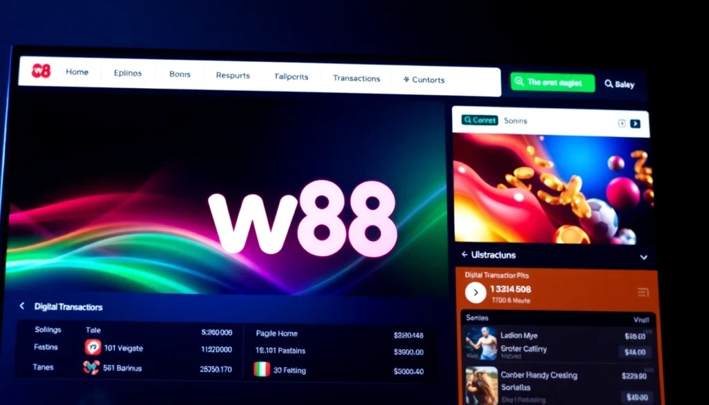 The w88 betting website logo displayed prominently on a user-friendly interface, highlighting online gaming and betting features for an engaging experience.