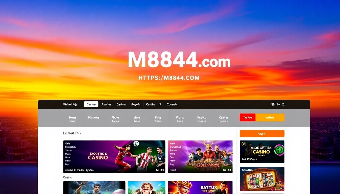 Experience the thrill at https://m8844.com/ with a vibrant, user-friendly online betting platform featuring modern design and engaging visuals.