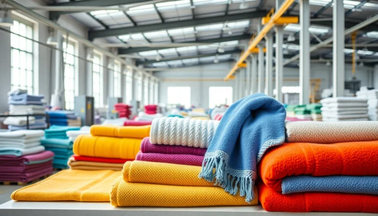 Australian towels manufacturer showcasing premium towels with vibrant colors and superior quality for global markets