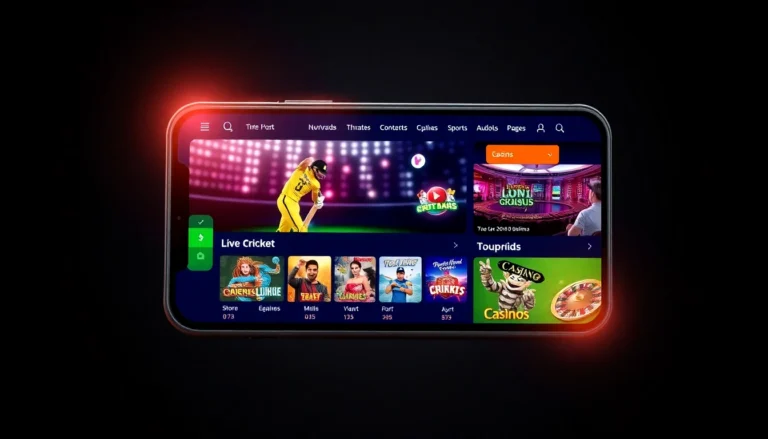 Reddybook platform dashboard displaying live cricket betting options and casino games for streamlined online betting.