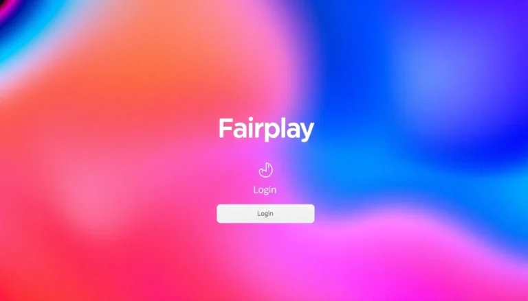 Clear fairplay login page interface with a user-friendly design on a mobile device for seamless access