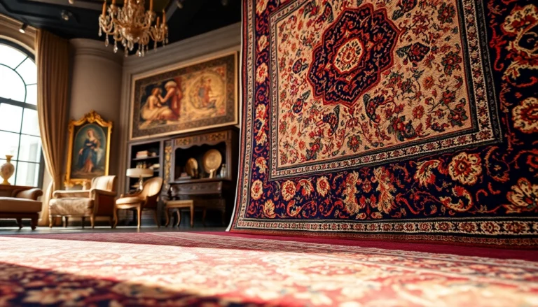 Tappeto persiano Milano displayed in elegant room, highlighting detailed craftsmanship and rich