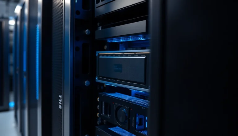 Professionally assembled componente server featuring CPU, RAM, and storage modules in a data