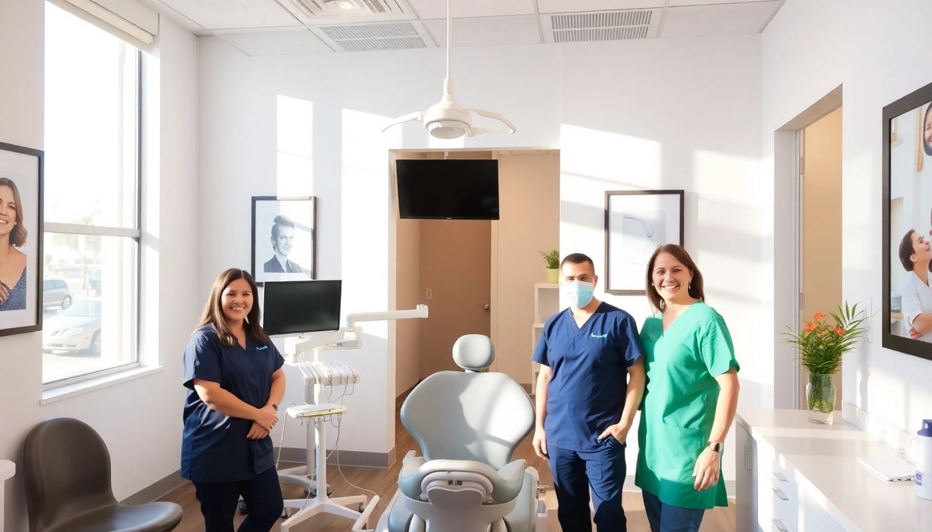 Professional team at Ventura Bright Dental providing friendly dental care in a warm clinic setting