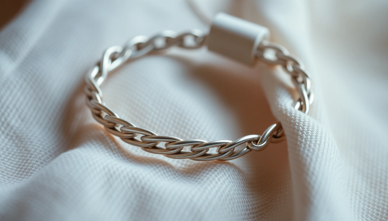 Srebrna bransoletka na sznurku being worn by a stylish woman in natural light, highlighting