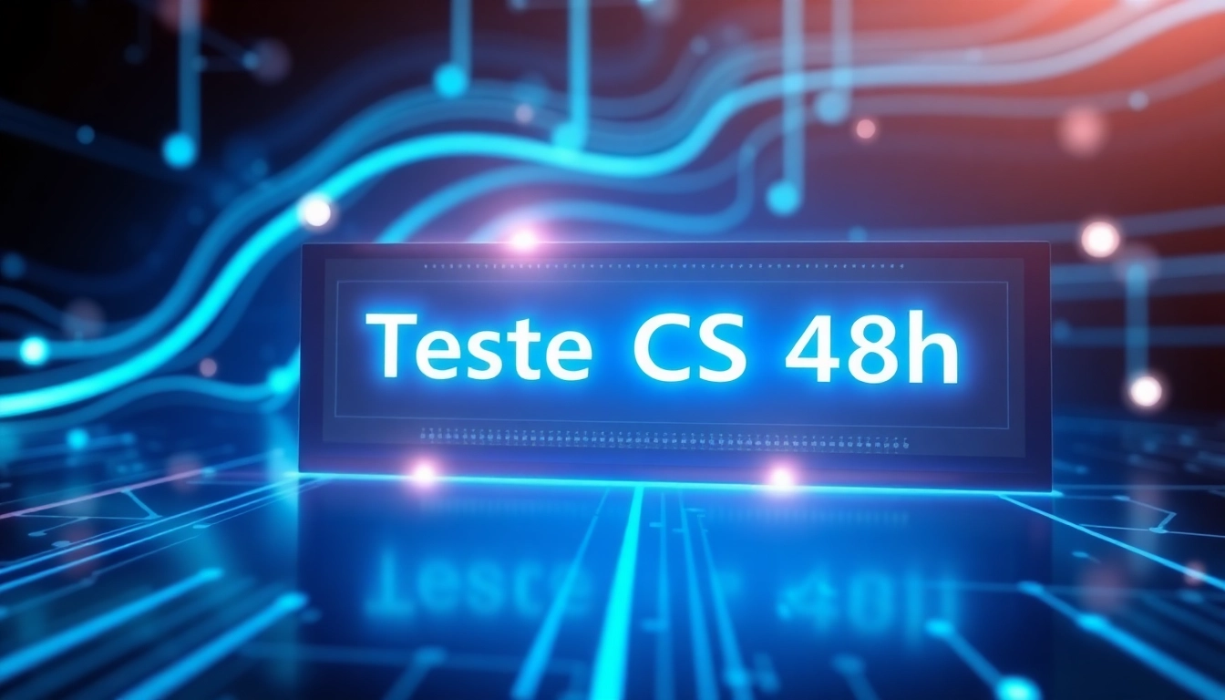 Professional technician setting up teste cs 48h with digital streaming devices and vibrant