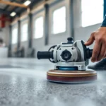 Concrete grinding Birmingham professionals using diamond grinders to achieve smooth, polished