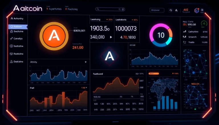 Advanced aicoin trading platform with live charts, market data, and blockchain icons
